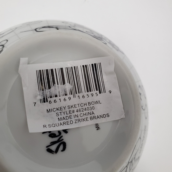 4 Disney Sketchbook GOOFY Mickey Ceramic Bowls - Picture 8 of 11